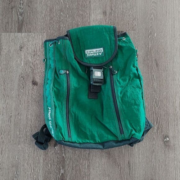Green Kipling Safety Backpack - Picture 1 of 9